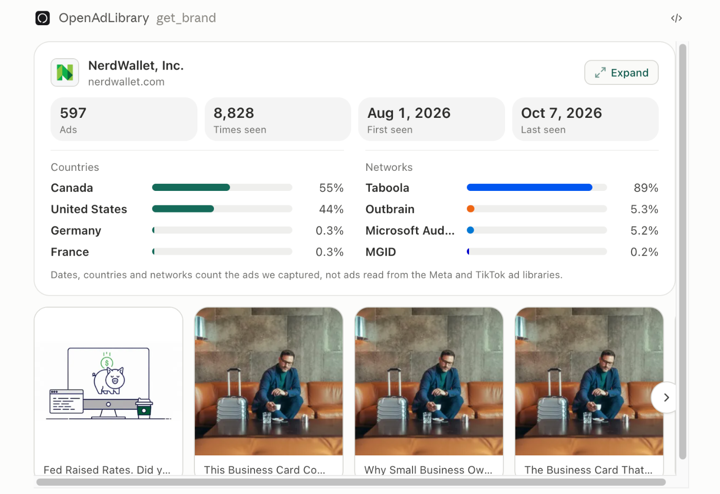 OpenAdLibrary screenshot